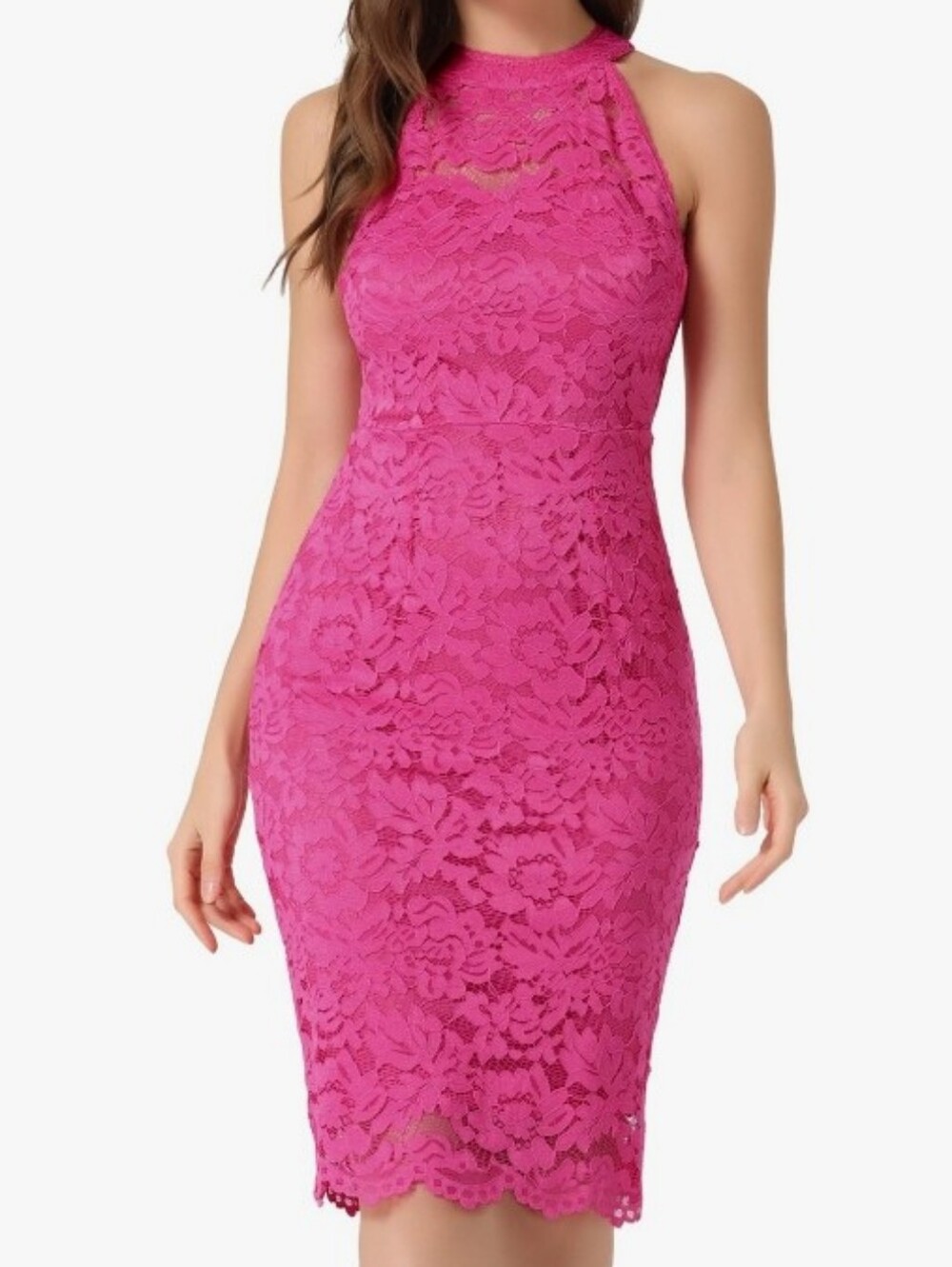 Nwt Allegra K Pink Lace Dress